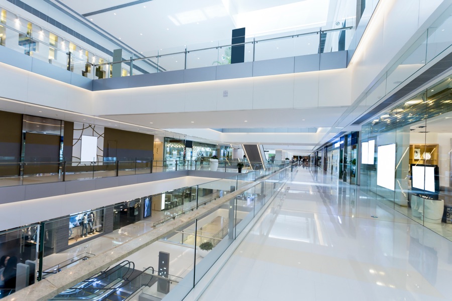 Retail sales floor and entrance camera coverage